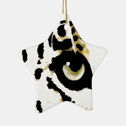 Leopard Eye Keramisch Ornament (Rechts)