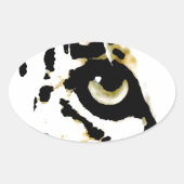 Leopard Eye Ovale Sticker (Voorkant)