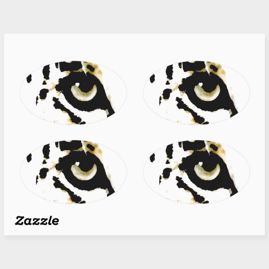 Leopard Eye Ovale Sticker (Vel)