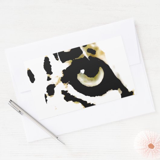 Leopard Eye Rechthoekige Sticker (Envelop)