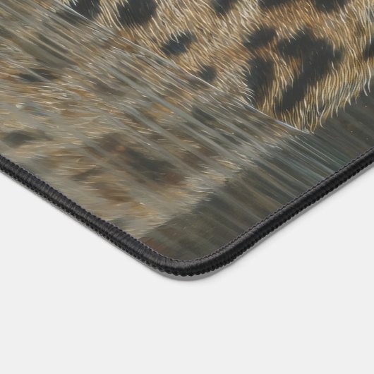 Leopard Eyes Above Water Artwork Desk Mat (Hoek)
