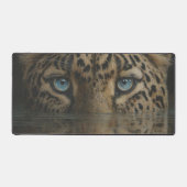 Leopard Eyes Above Water Artwork Desk Mat (Voorkant)