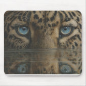 Leopard Eyes Above Water Artwork Muismat (Voorkant)