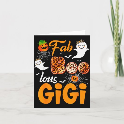 Leopard Fab Boo Lous Gigi Soky Halloween Costume G Kaart (Voorkant)