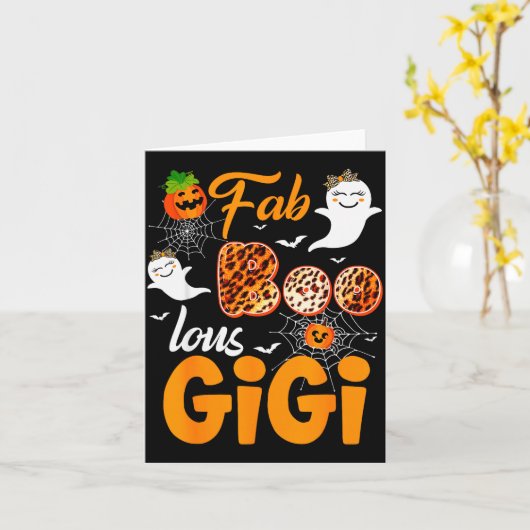 Leopard Fab Boo Lous Gigi Soky Halloween Costume G Kaart (Gele Bloem)