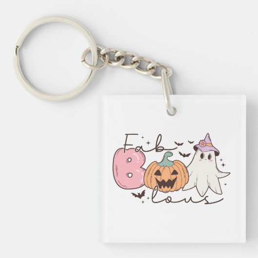 Leopard Fab Boo Lous Halloween Sleutelhanger (voorkant)