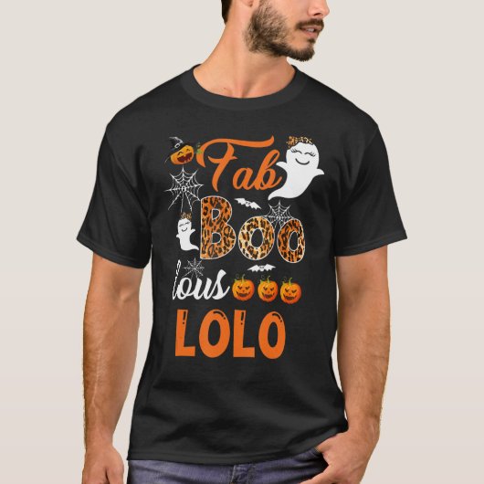 Leopard Fab Boo Lous Lolo Spooky Halloween Costume T-shirt (Voorkant)