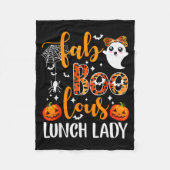 Leopard Fab Boo Lous Lunch Lady Matching Group Tee Fleece Deken (Voorkant)