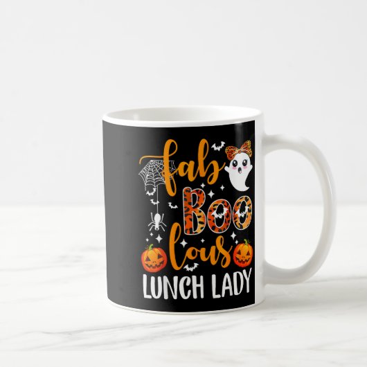 Leopard Fab Boo Lous Lunch Lady Matching Group Tee Koffiemok (Rechts)