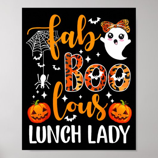Leopard Fab Boo Lous Lunch Lady Matching Group Tee Poster (Voorkant)