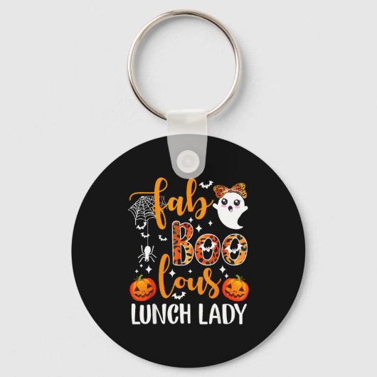 Leopard Fab Boo Lous Lunch Lady Matching Group Tee Sleutelhanger (Voorkant)