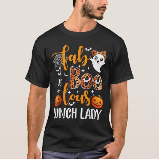 Leopard Fab Boo Lous Lunch Lady Matching Group Tee T-shirt (Voorkant)