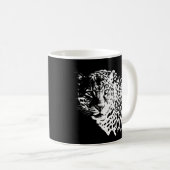 Leopard Face Animals Pop Art Sjabloon Trendy Koffiemok (Voorkant rechts)