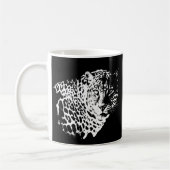 Leopard Face Animals Pop Art Sjabloon Trendy Koffiemok (Links)