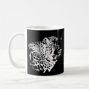 Leopard Face Animals Pop Art Sjabloon Trendy Koffiemok
