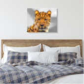 Leopard Face Canvas Afdruk (Insitu (Slaapkamer))