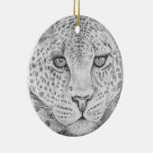 Leopard Face Keramisch Ornament (Rechts)