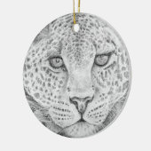 Leopard Face Keramisch Ornament (Links)
