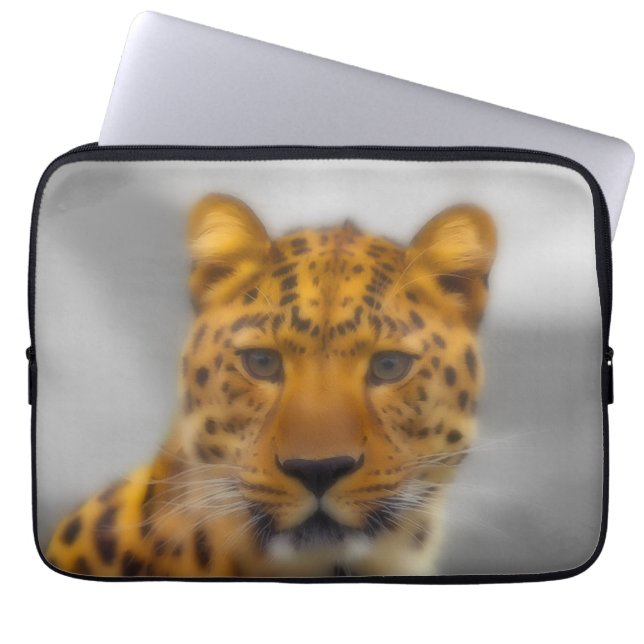 Leopard Face Laptop Sleeve (Voorkant)