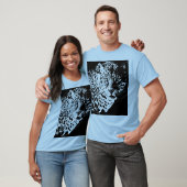 Leopard Face Modern Pop Art Animals Sjabloon Manne T-shirt (Unisex)