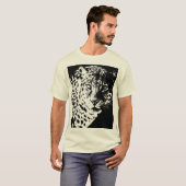 Leopard Face Pop Art Sjabloon Elegant Moderne Mann T-shirt (Voorkant volledig)