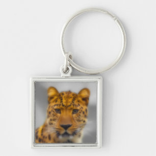 Leopard Face Sleutelhanger