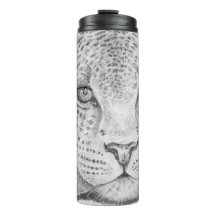 Leopard Face Thermal Tumbler