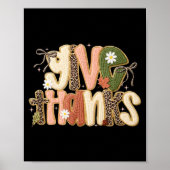 Leopard Fall Give Thanks Coquette Latch Hook Yarn Poster (Voorkant)
