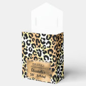 Leopard Faux Folie Favor Box Bedankdoosjes (Geopend)