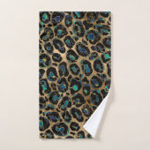 Leopard Faux Texture Marmer and gold Bad Handdoek (Handdoek)