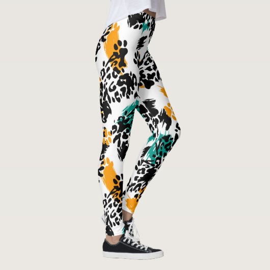Leopard Fawn Texture – Stijlvolle vrouwen Leggings (Rechts)