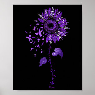 Leopard fibromyalgie bewustzijn Paarse lint Poster