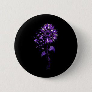 Leopard fibromyalgie bewustzijn Paarse lint Ronde Button 5,7 Cm