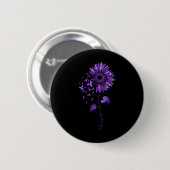 Leopard fibromyalgie bewustzijn Paarse lint Ronde Button 5,7 Cm (Voorkant /achterkant)