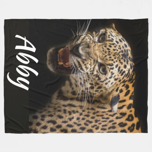 Leopard Fleece Blanket (Voorkant (Horizontaal))