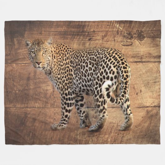 Leopard Fleece Deken (Voorkant (Horizontaal))