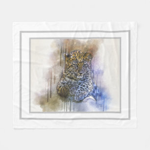 Leopard Fleece Deken