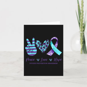 Leopard Floral Ribbon Peace Love Hope Suicide Prev Kaart
