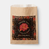 Leopard Floral Vrijgezellenfeest Dank u wel Bedankzakje (Voorkant)