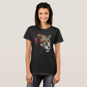 Leopard flower animal leopard t-shirt (Voorkant volledig)