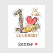 Leopard Flowers 1St Grade Sticker (Vel)