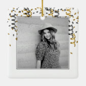 Leopard Folie 16 Birthday ballons Foto Gift Tiener Keramisch Ornament (Achterkant)