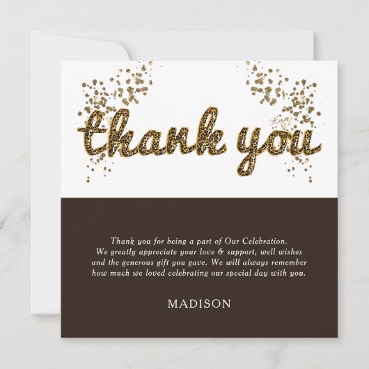 Leopard Folie Ballonscript Verjaardag Bedankkaart (Voorkant)