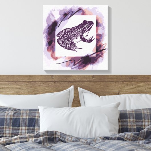 Leopard Frog Canvas Afdruk (Insitu (Slaapkamer))