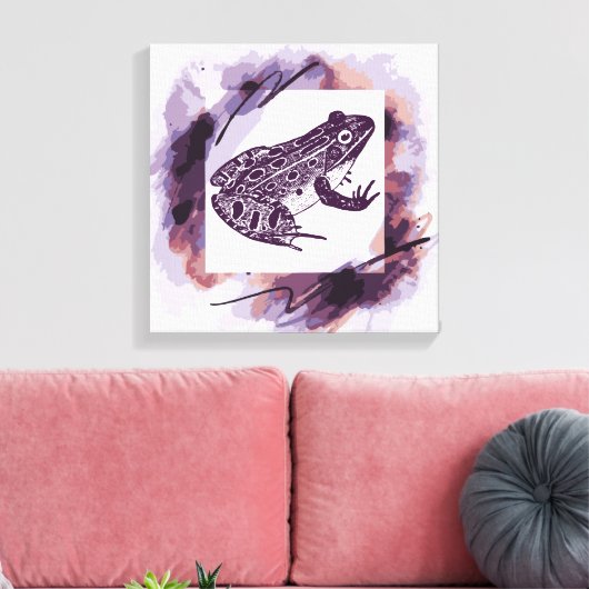 Leopard Frog Canvas Afdruk (Insitu (Woonkamer))