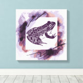 Leopard Frog Canvas Afdruk (Insitu (Houten vloer))