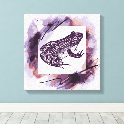 Leopard Frog Canvas Afdruk (Insitu (Houten vloer))