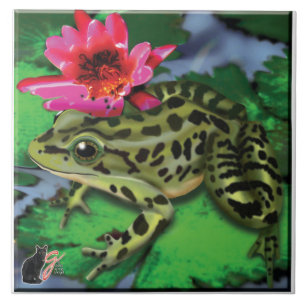 Leopard Frog Tile Tegeltje