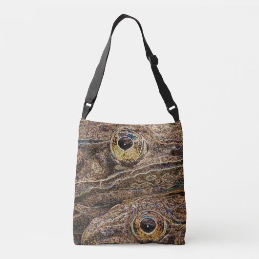 Leopard Frogs Wild Art Crossbody Tas (Achterkant)