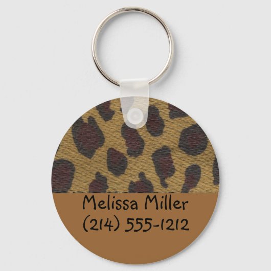 Leopard Fur Baggage ID-labels Sleutelhanger (Voorkant)